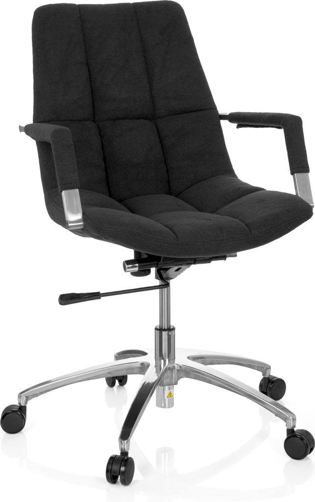hjh OFFICE Home Office Bürostuhl SARANTO Schreibtischstuhl mit Armlehnen Stoff Drehstuhl