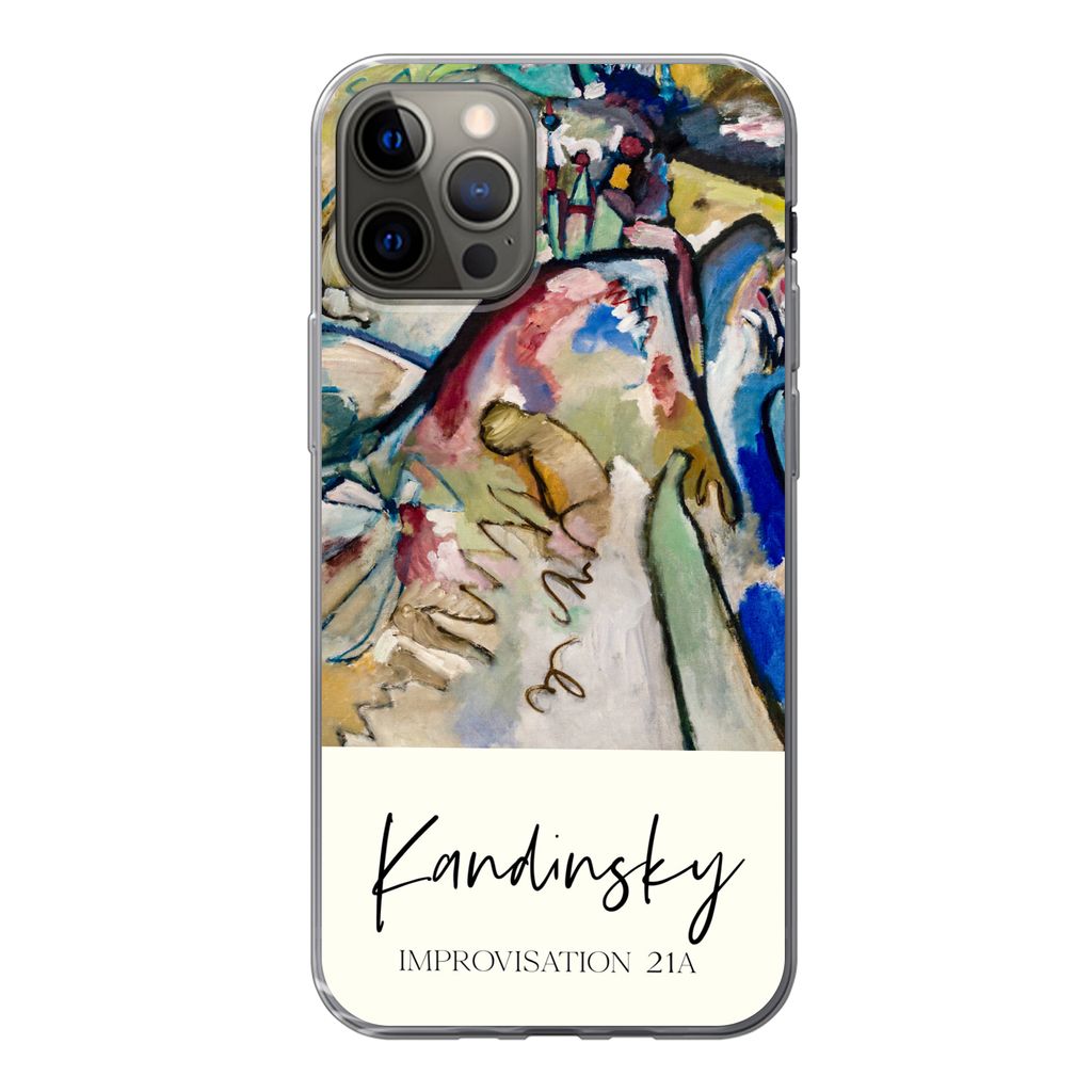 MuchoWow Handyhülle Schutzhülle Hülle für iPhone 12 Pro Improvisation 21A - Kandinsky - Alte Meister Silikon Softcase Handy Hülle - Abdeckung