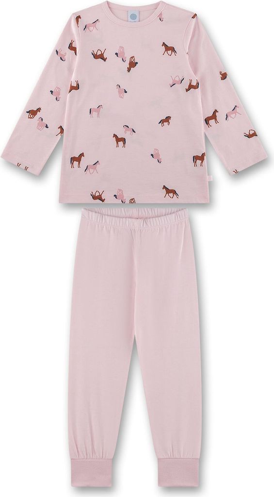 Sanetta Mädchen-Schlafanzug lang rosa Pferd 116
