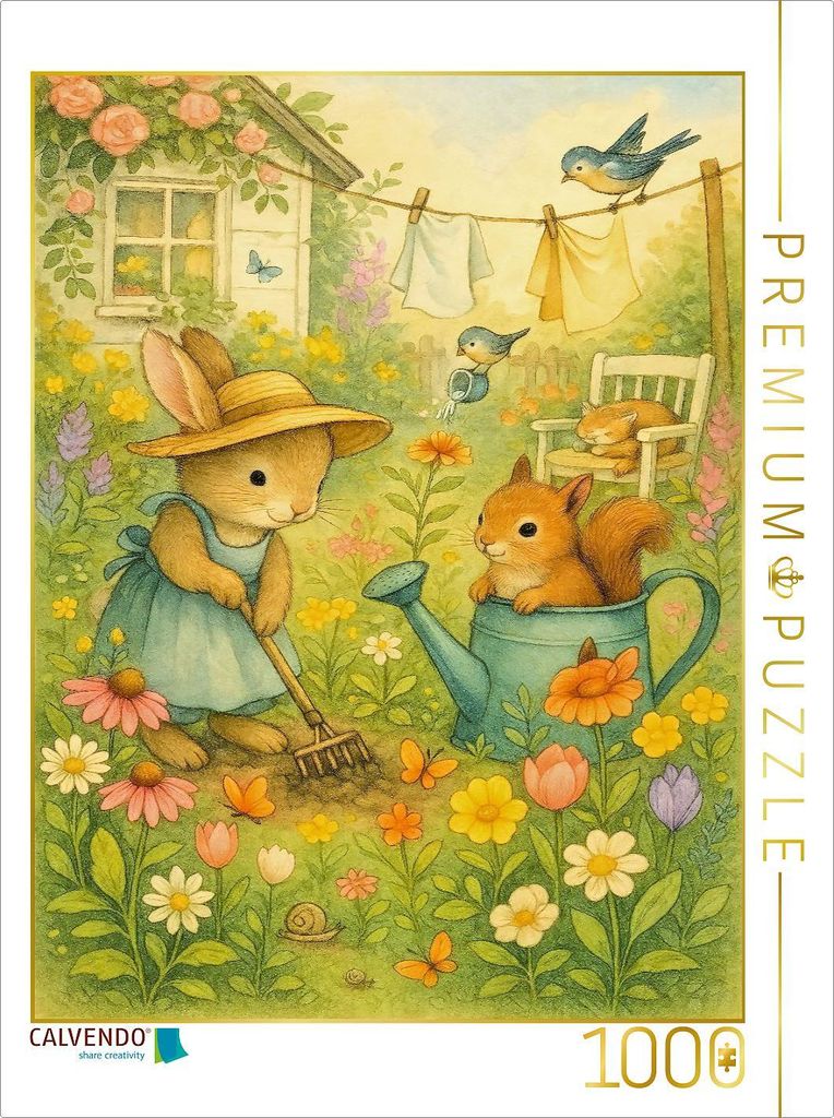 CALVENDO Puzzle Blütenfreude im Garten – Puzzlezauber für Herz und Seele | 1000 Teile Lege-Größe 64x48cm Foto-Puzzle für glückliche Stunden