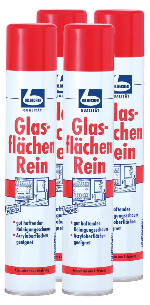 4x Dr. Becher Glasflächen Rein Glasreiniger - 500ml - Produktbild 
