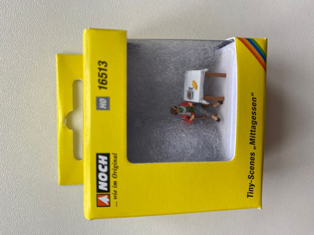 NOCH Tiny-Scenes „Mittagessen“, realistische Stadtszene aus Kunststoff für H0 und Modellbau