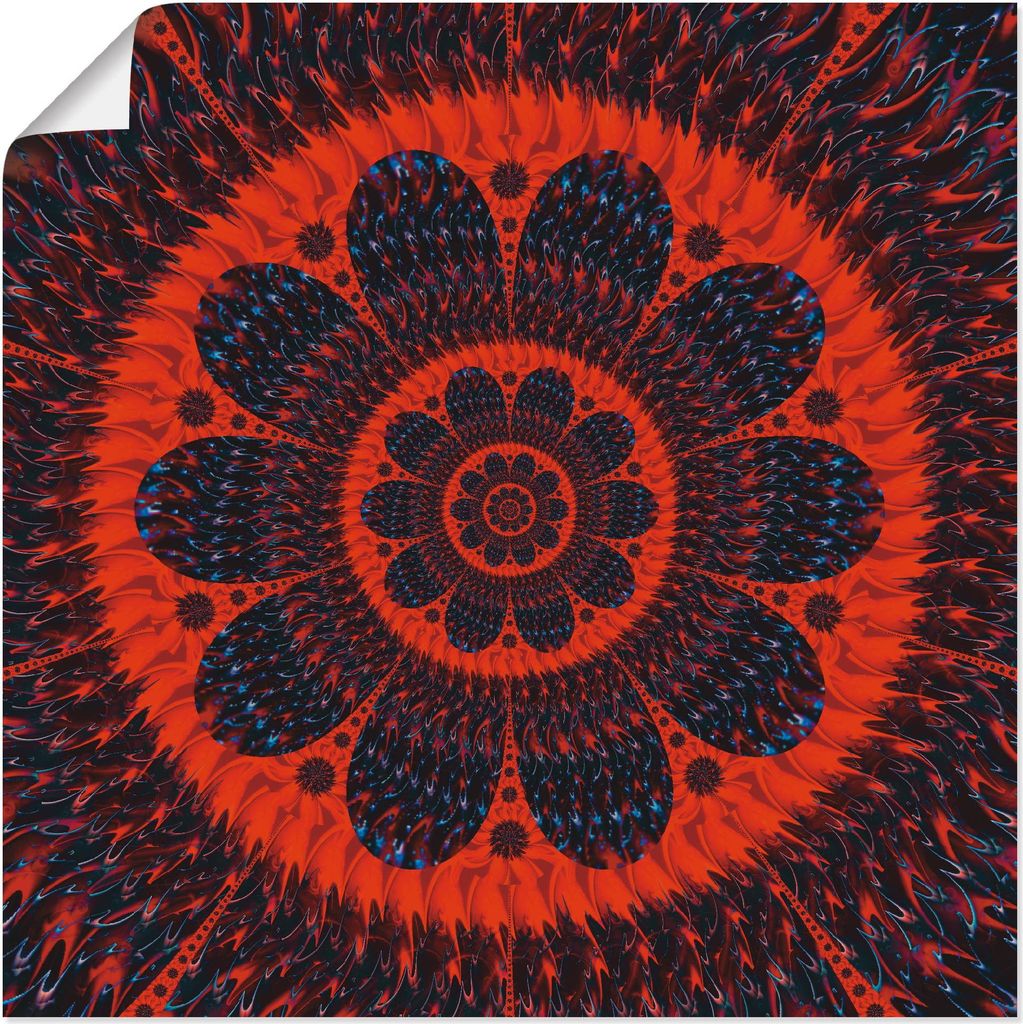 ARTland Poster Patchwork Blüte Größe: 30x30 cm