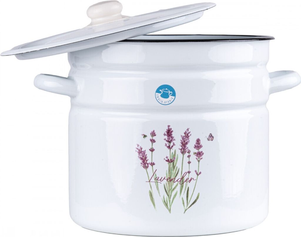 Emaille Topf 12L Mit Deckel - Großer Suppentopf Für Induktion