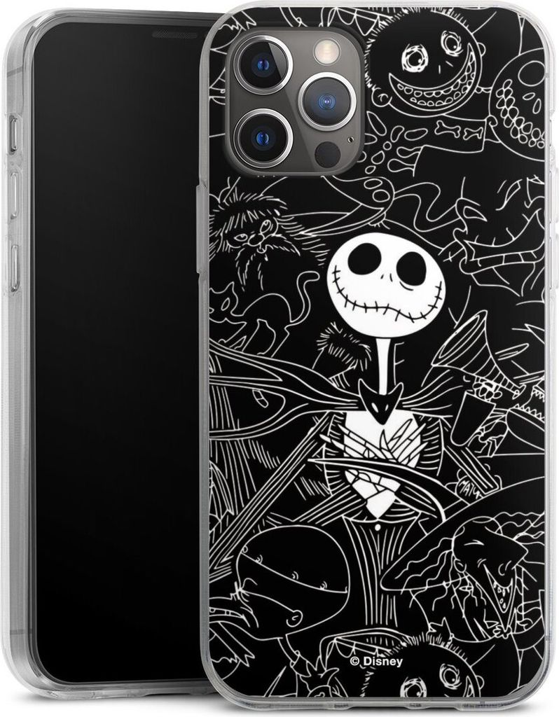 DeinDesign Handyhülle für Apple iPhone 12 Pro Silikon Hülle Case Smartphone Schutzhülle Disney Halloween Nightmare Before Christmas