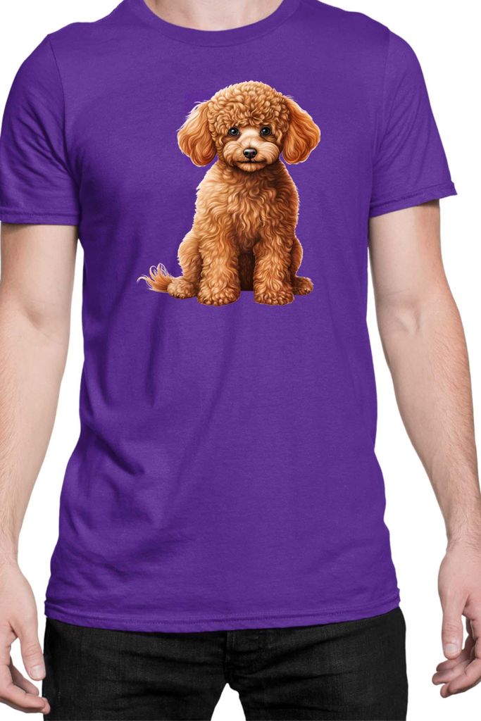 Herren T-Shirt Dogs Breeds Poodle Dog Breed 006, Man XL / Lila
