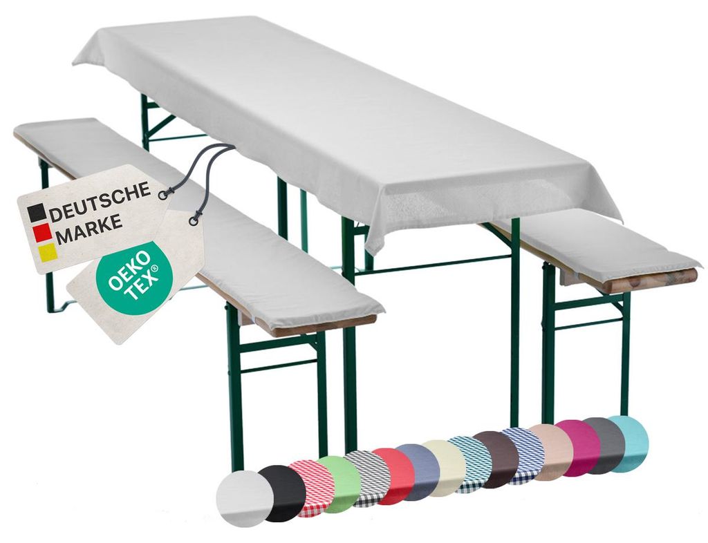 NYVI Bierbankauflagen Set NYVIGala 240x70 cm Weiß - 1x Produktbild 