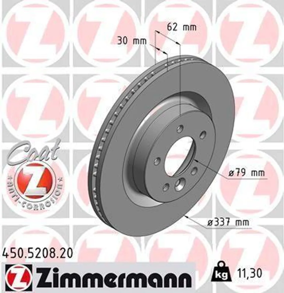 Évitez les Vibrations au Freinage avec les Disques Zimmermann 450.5208.20 Coat Z