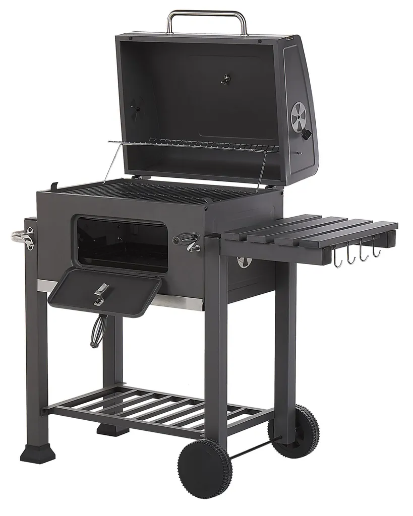 Barbecue extérieur inox à roulettes pour cuisine d'été et jardin
