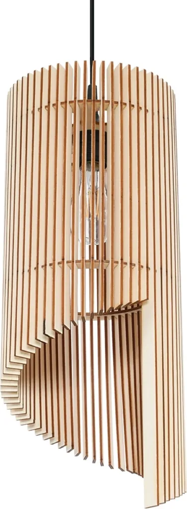 Suspension bois Ricko 1 Lumilo E27 : luminaire anti-éblouissement