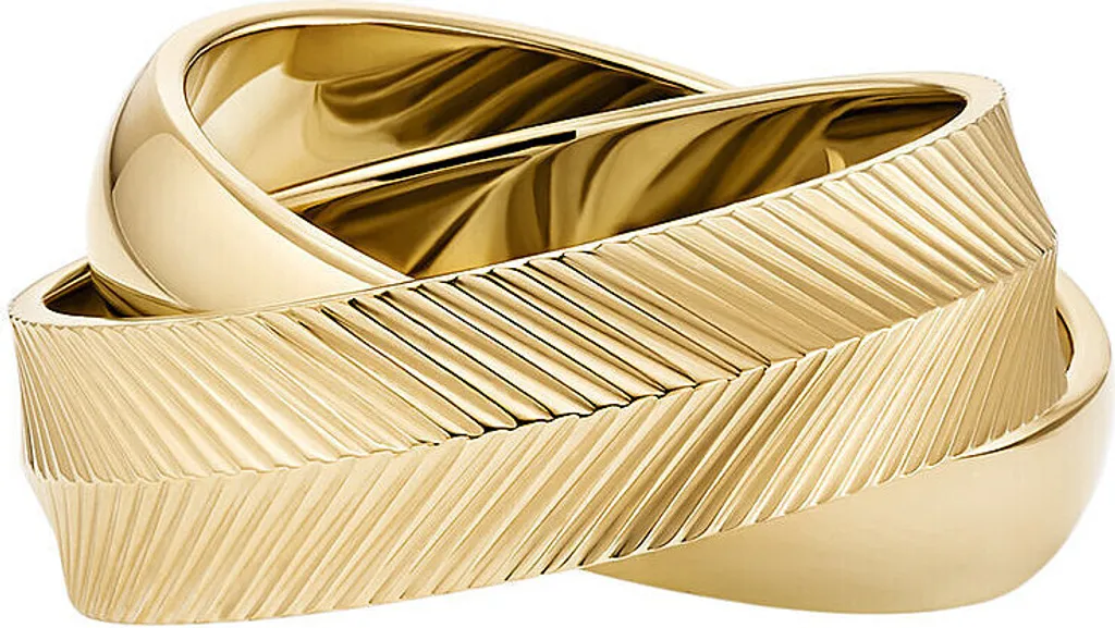 Anello Fossil Gold Collezione Donna - Misura 12 Acciaio Dorato