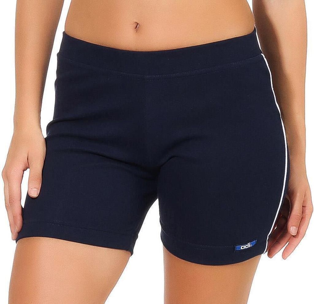 Damen Sport Shorts Hotpants kurz Baumwolle Radler Fitness; Dunkelblau XS