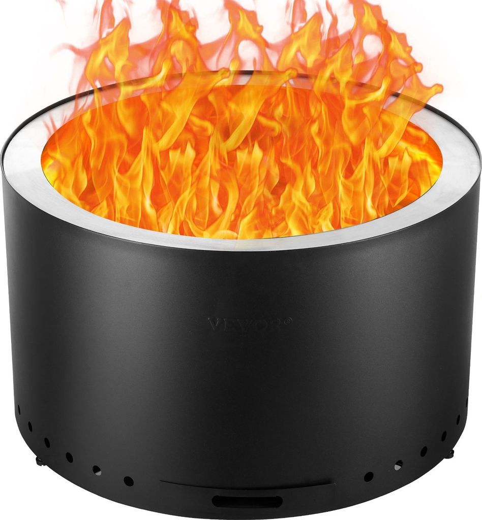 Feuerstelle Ø71cm Rauchfreie Holzfeuerschale Feuerschale inkl. Schnürhaken
