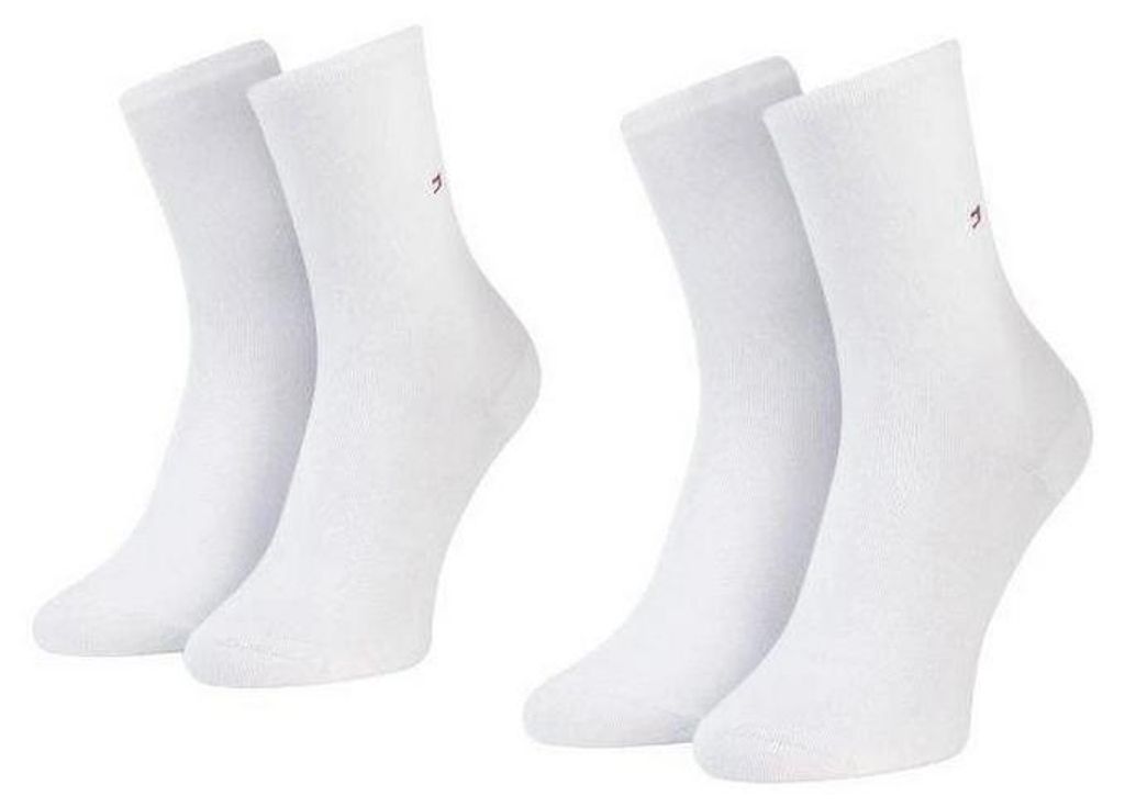 Tommy Hilfiger - Socken für Damen (2er-Pack) NA1106 (35 EU - 38 EU) (Weiß)