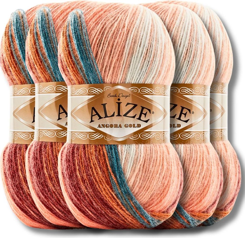 Alize 5x 100g Angora Gold Batik garen, met kleurverloop, Productafbeelding 