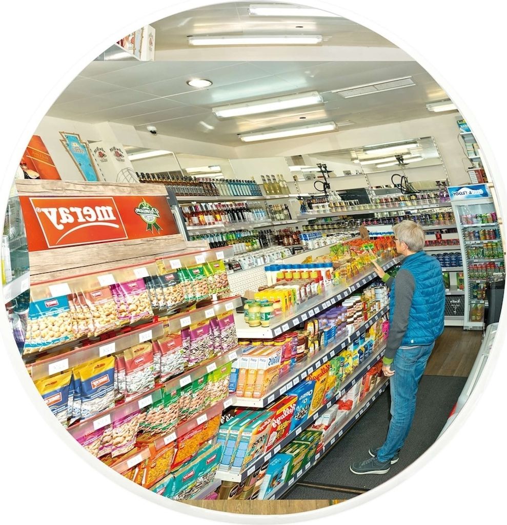 PROREGAL Beobachtungsspiegel ECO aus Acrylglas mit weißer Halterung zur Wandmontage | Spiegel-Ø 40cm | Beobachtungsabstand 3m | Starke Weitwinkel...