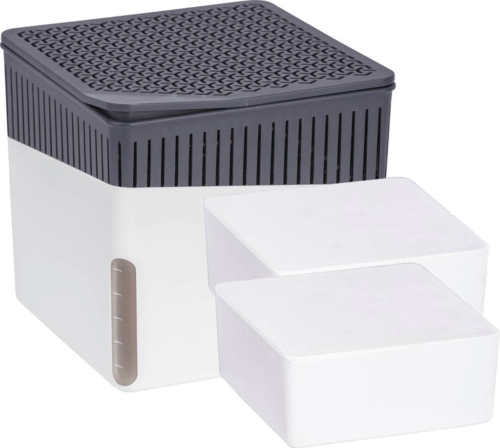 WENKO Raumentfeuchter Mod. Cube Weiß 2 x 1000 g, für Räume bis ca. 80 m³