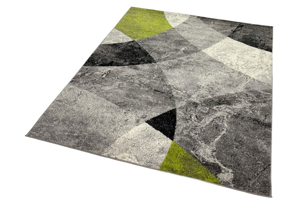 Teppich Baumwolle Modern Rauten Design Versch Farben Größen Grün Weiß 120X170cm 