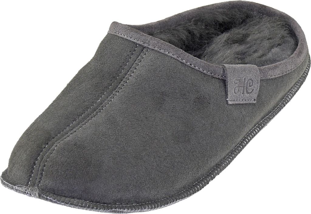 Extra dicke Lammfell Pantoffeln mit Ledersohle für Damen und Herren