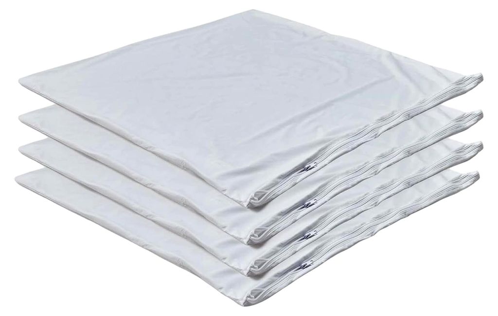 Kissenschoner mit Reißverschluss, quadratische Kissenbezüge im 4er-Pack für Haushaltsutensilien und Bettwäschepflege, 45,7 x 45,7 cm
