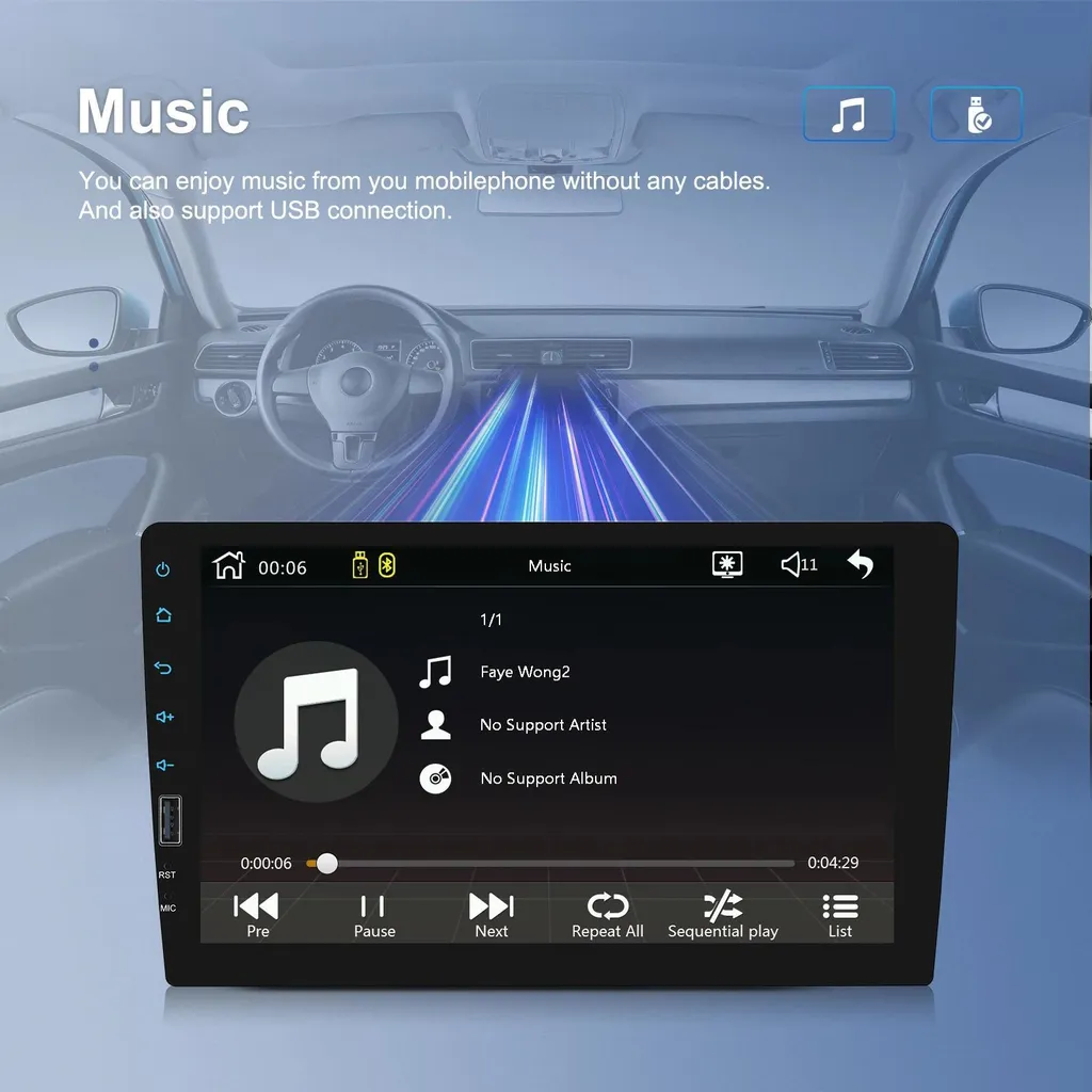 Autoradio Bluetooth 1 DIN : Écran Tactile pour Remplacer votre Poste - 9