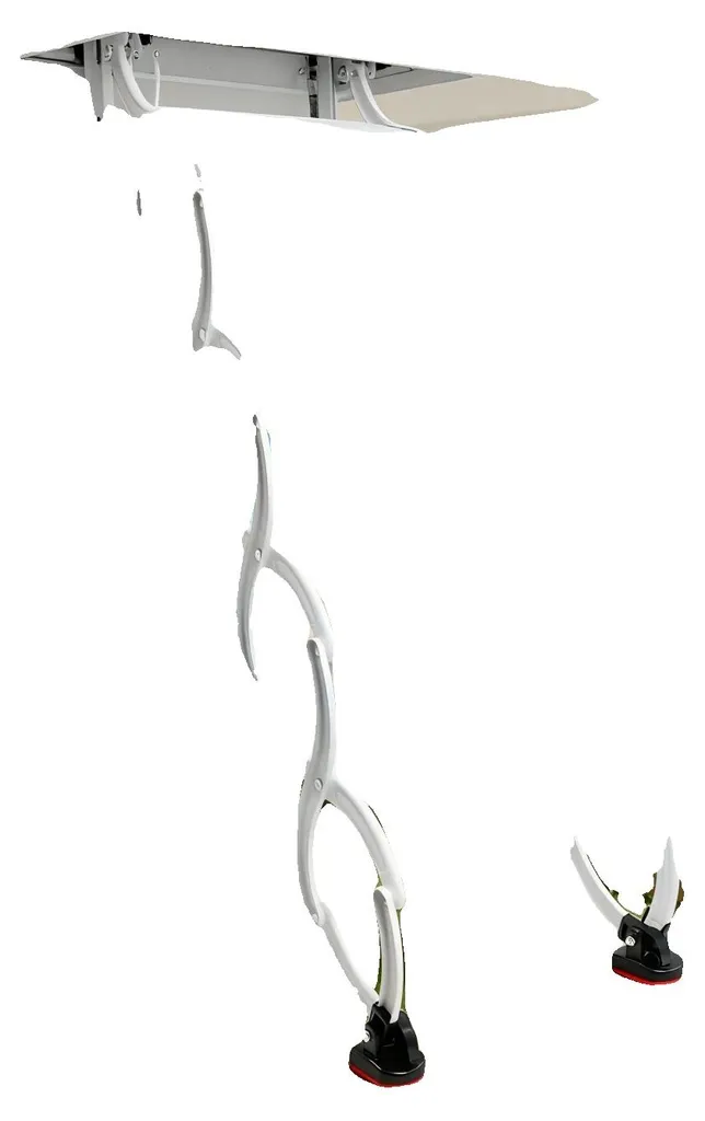 Escalier escamotable pour accès grenier 4 marches acier 40x120 cm 1m