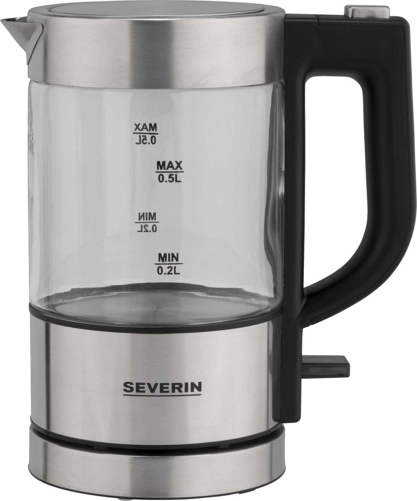 SEVERIN Mini-Wasserkocher WK 3472 aus Glas/Edelstahl Produktbild