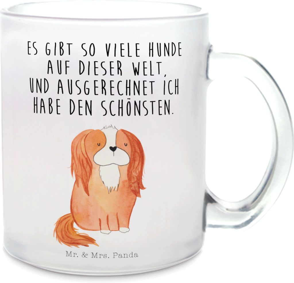 Mr. & Mrs. Panda Pott Hund Cavalier King Charles Spaniel - Transparent - Geschenk, Sprüche, Tee Tasse, Bester, Teetasse, Teeglas, Cockerspaniel, S...