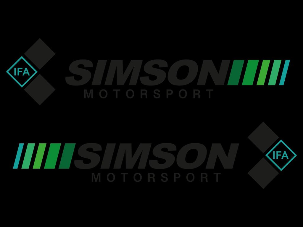 Set: pellicola adesiva UV "Simson Motorsport" - nero/verde Immagine del prodotto 