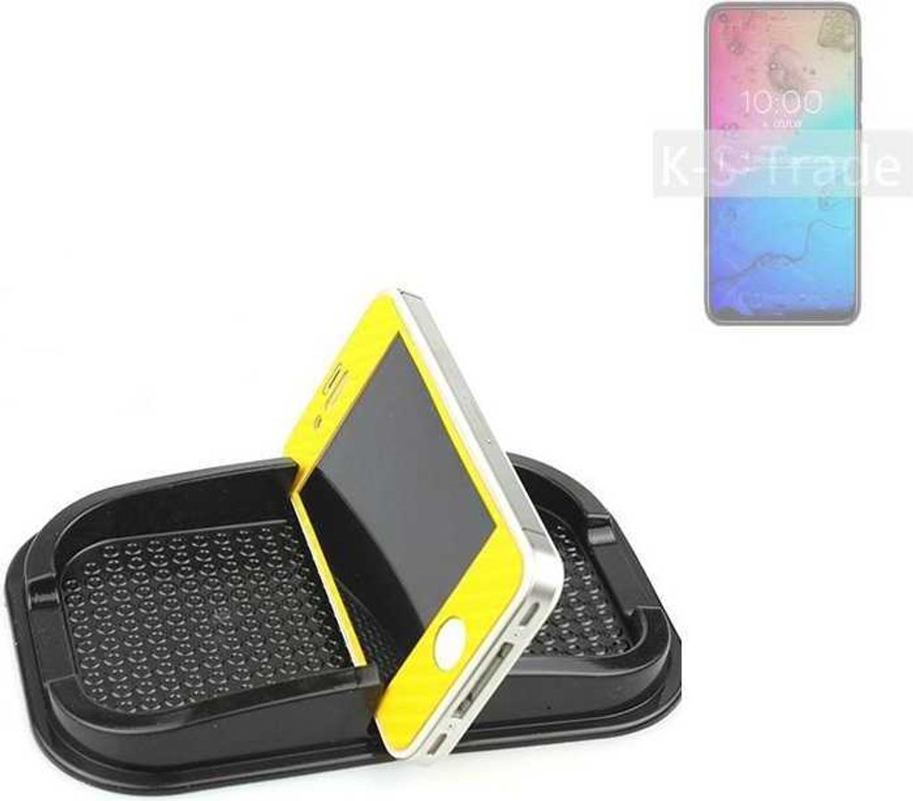 K-S-Trade Auto Anti Rutsch Matte Smartphone-Halter kompatibel mit BQ Mobile BQ-6430L Aurora Haft Pad Armaturenbrett Handy-Halterung Silikon