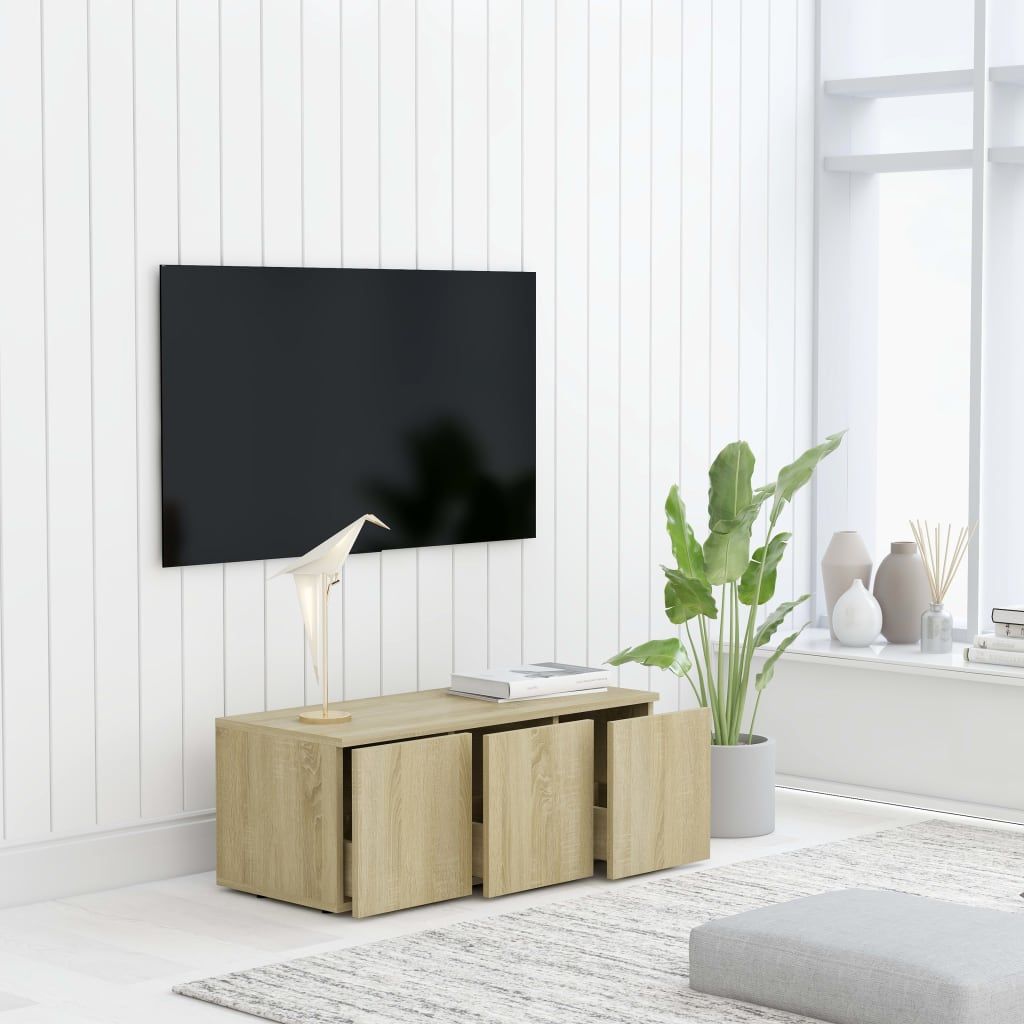 TV skříňka Sonoma dub 80x34x30 cm odvozený výrobek ze dřeva Obrázek produktu 