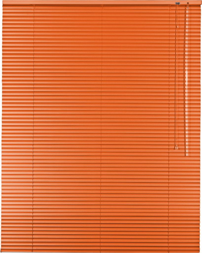 Alu Jalousie Aluminiumjalousie 80 x 240 cm orange Rollo Jalousette Bedienseite rechts