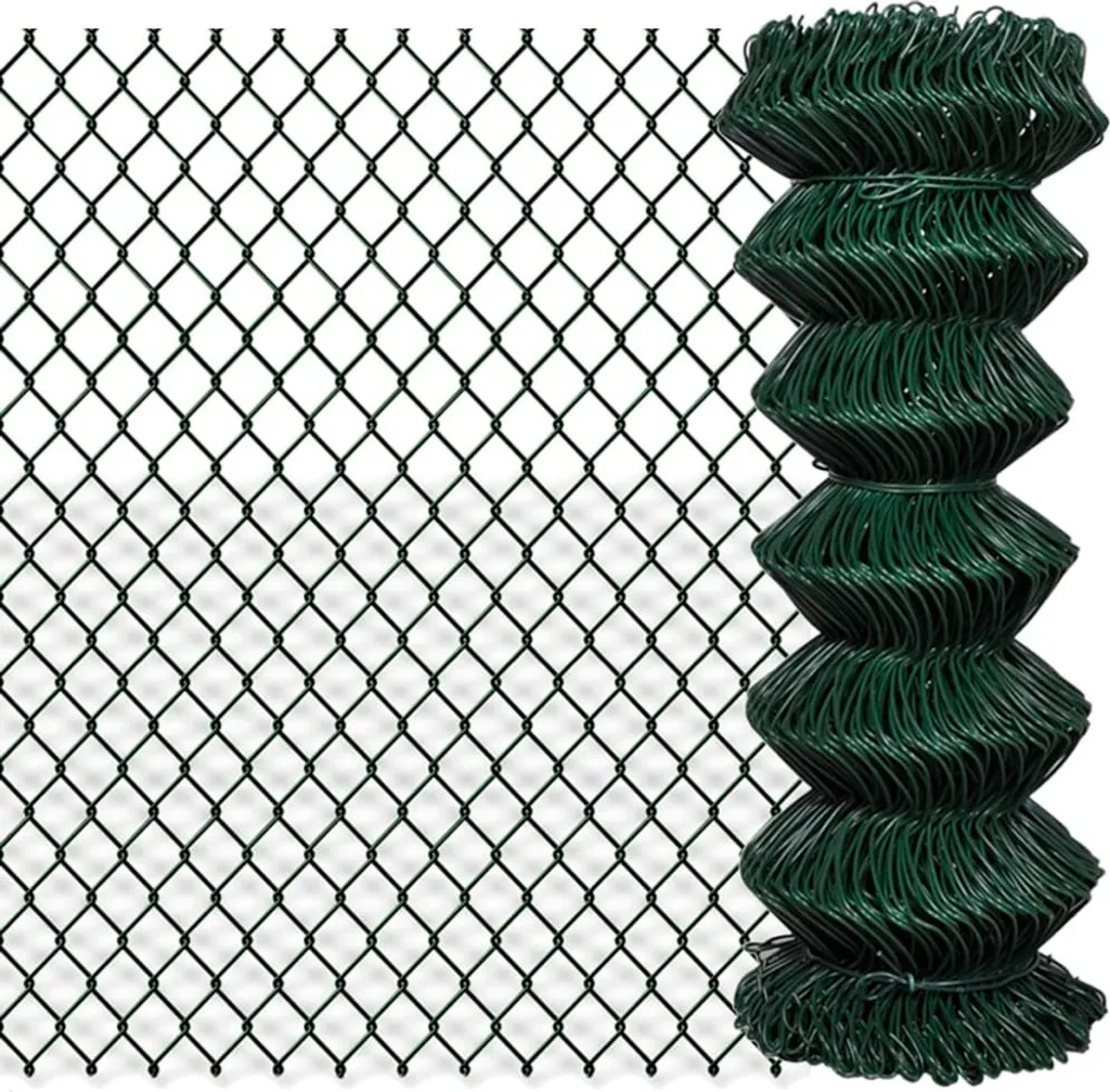 Clôture grillagée acier 1x15 m vert - Rouleau de grillage rigide 15m