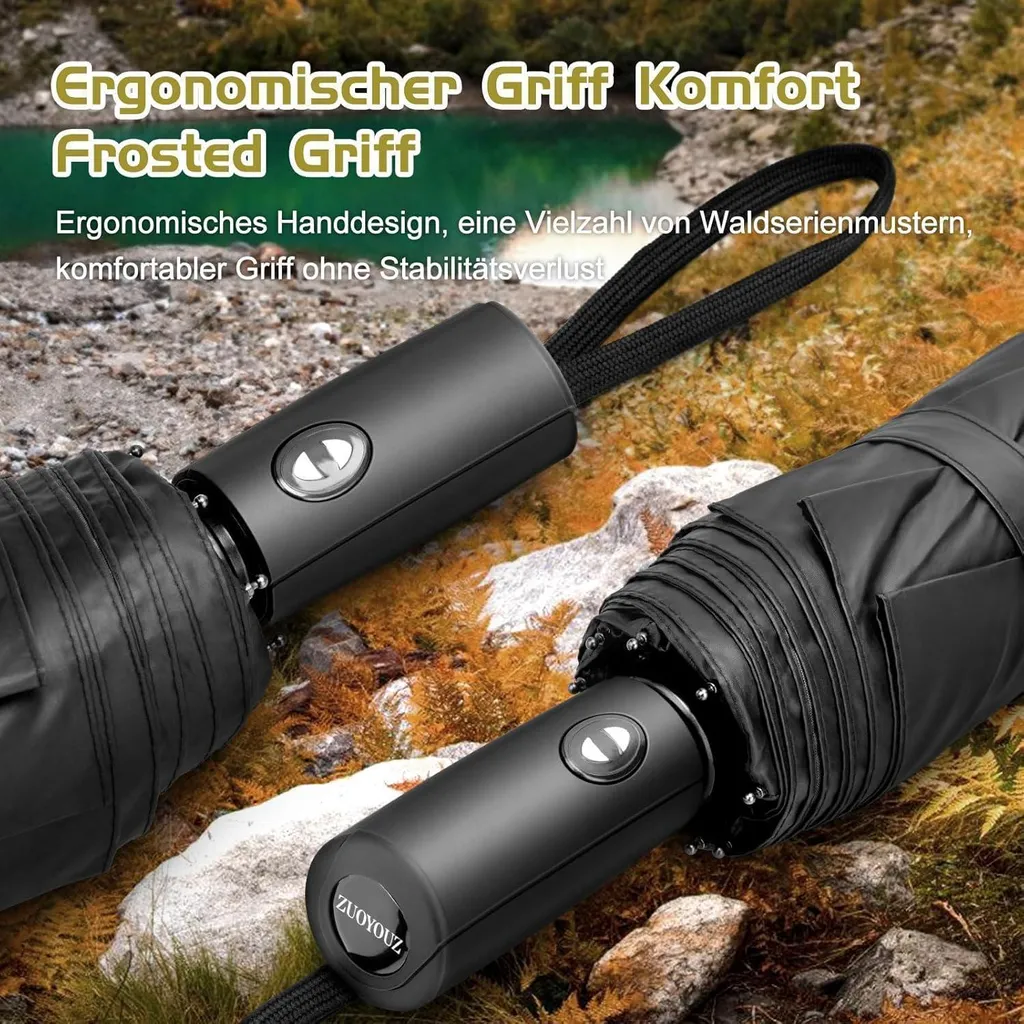 Parapluie robuste automatique compact : ne craignez plus vent et UV - 4