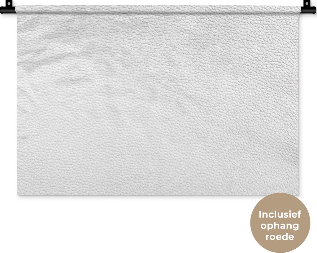 MuchoWow Wandteppich Wandbehang Leder - Strukturiert - Leder-Optik - Weiß 60x40 cm Tapisserie Dekoration Wandtuch - Wanddekorationen