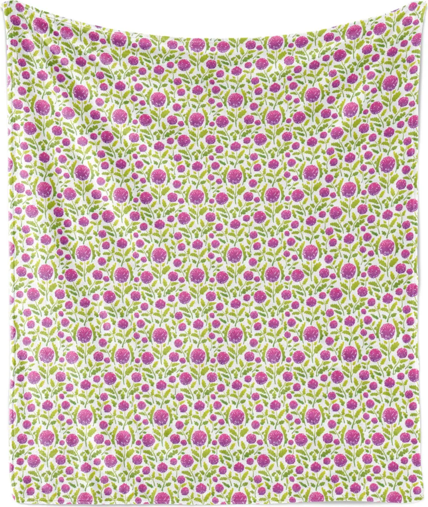Coperta Design ABAKUHAUS Flanella 125x175 Fiori Selvatici Arredo