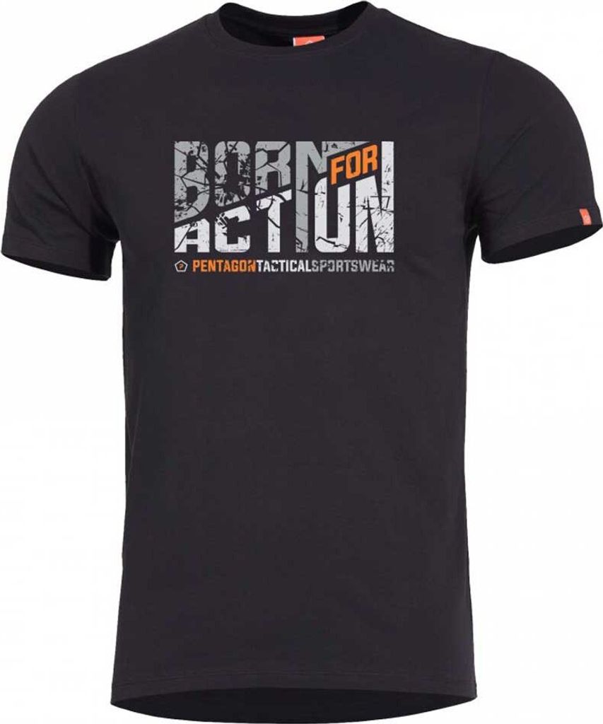 Pentagon Ageron Born For Action Kurzarm-t-shirt Schwarz XS Herren Schwarz XS