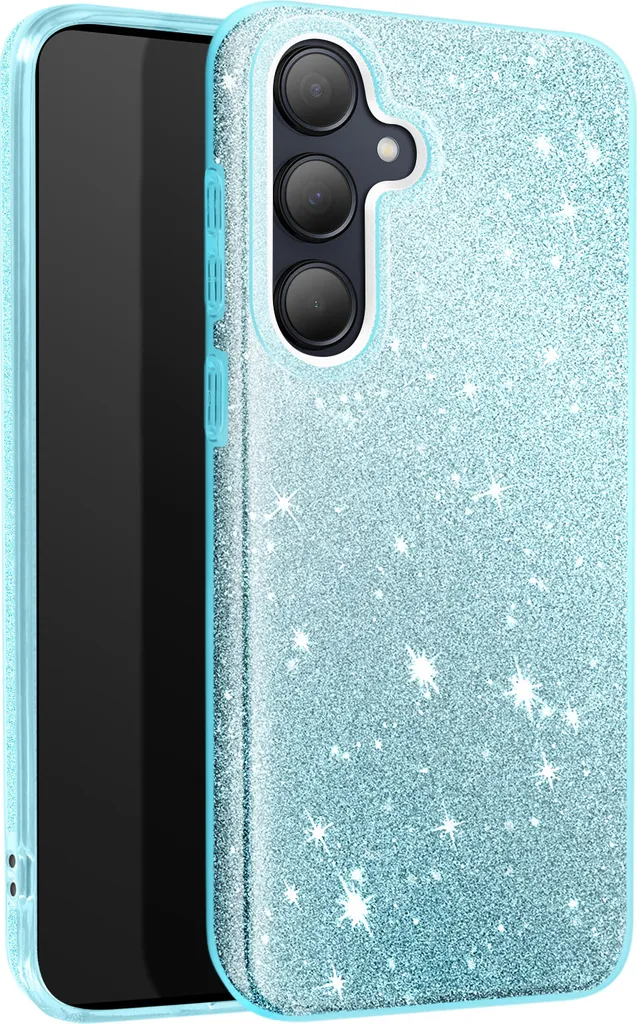 Cover Blu Scintillante Samsung A35 - Avizar Silicone Slim