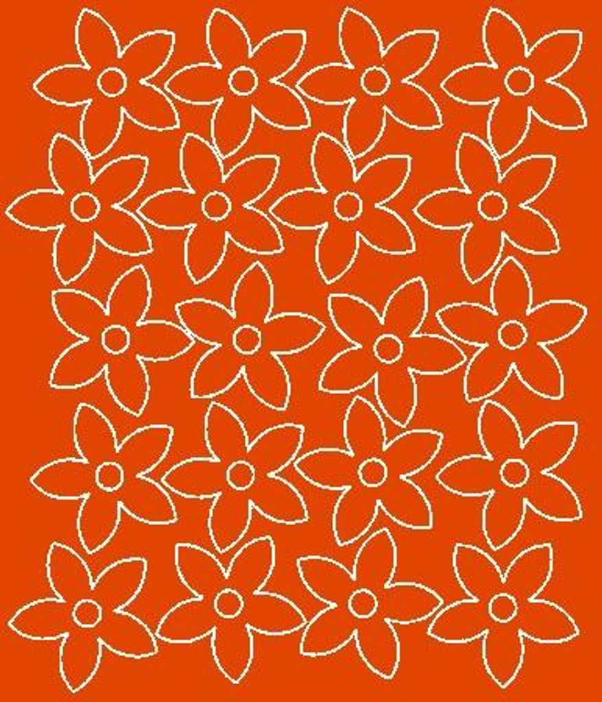 Fensterblumen-Wandaufkleber, 20 Stück, orange glänzend