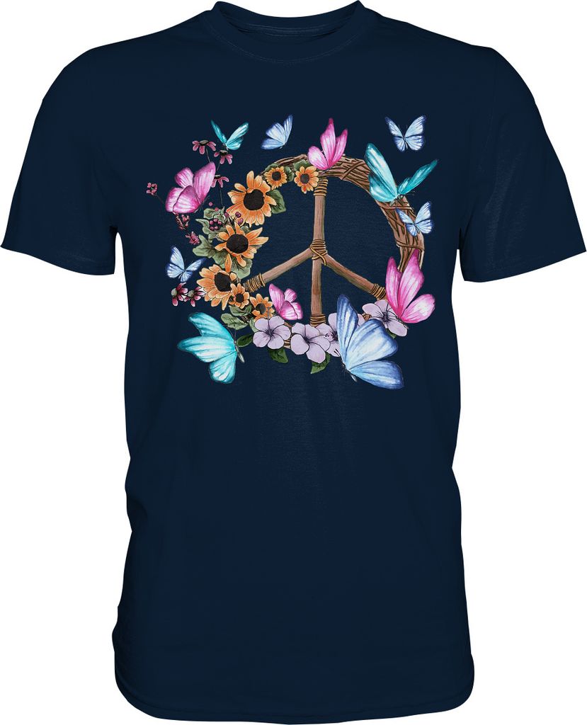 Traumfänger Frauen Schmetterling T-Shirt – Navy / 3XL Produktbild 