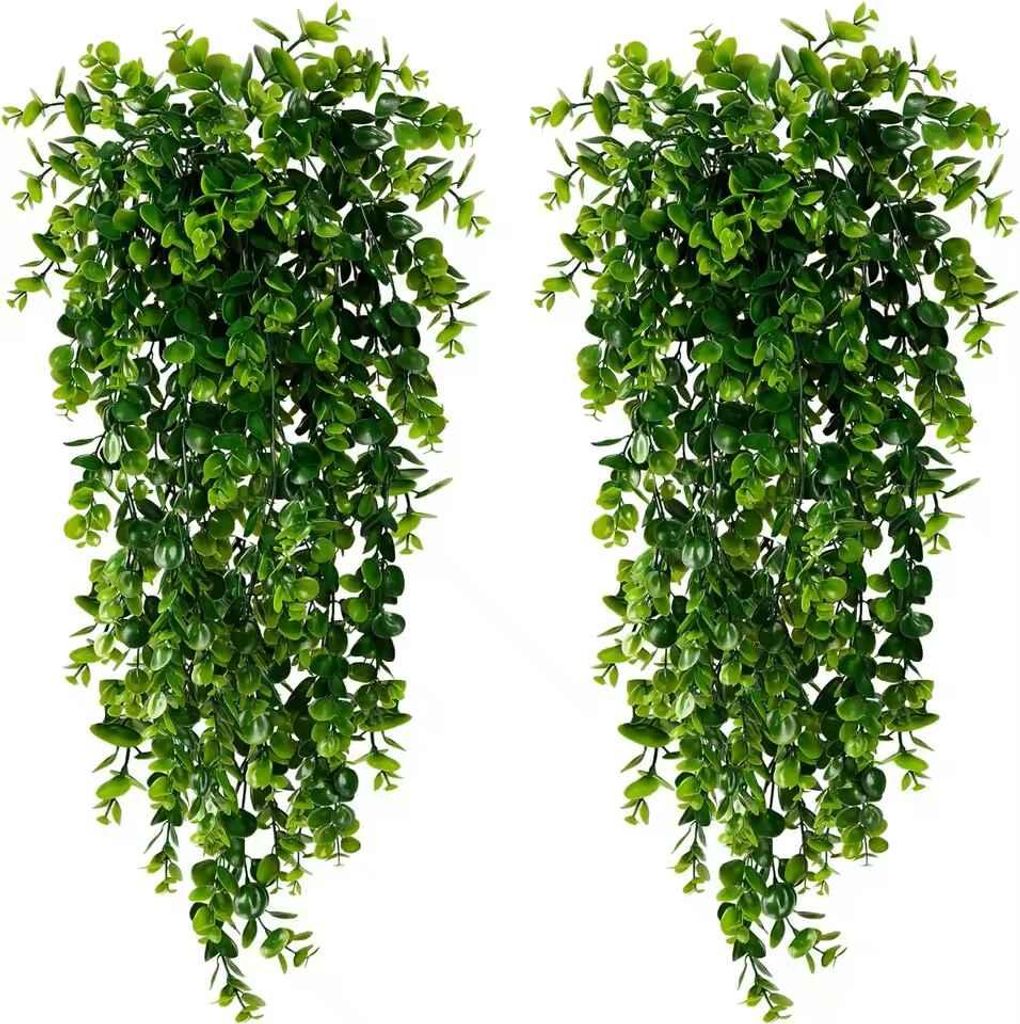 Künstliche Eukalyptus-Hängepflanze, künstliche Grünpflanze Produktbild 