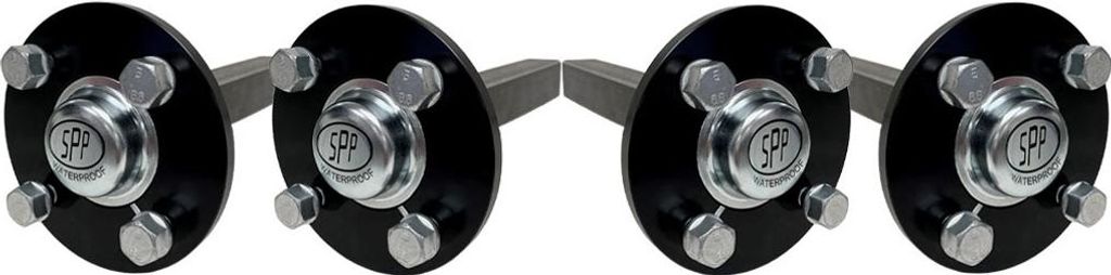 Nabe & Achsschenkel Quad ATV Anhänger 4 Bolzen 100mm PCD Produktbild 