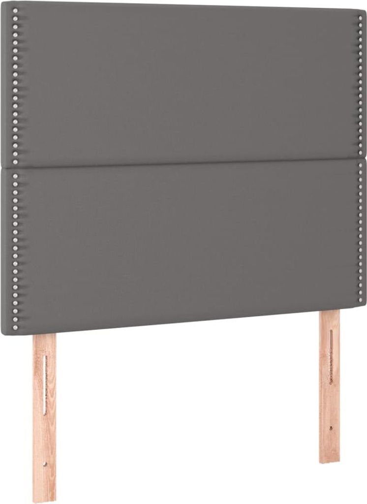 vidaXL Kopfteil Grau 90x5x118/128 cm Kunstleder Produktbild 