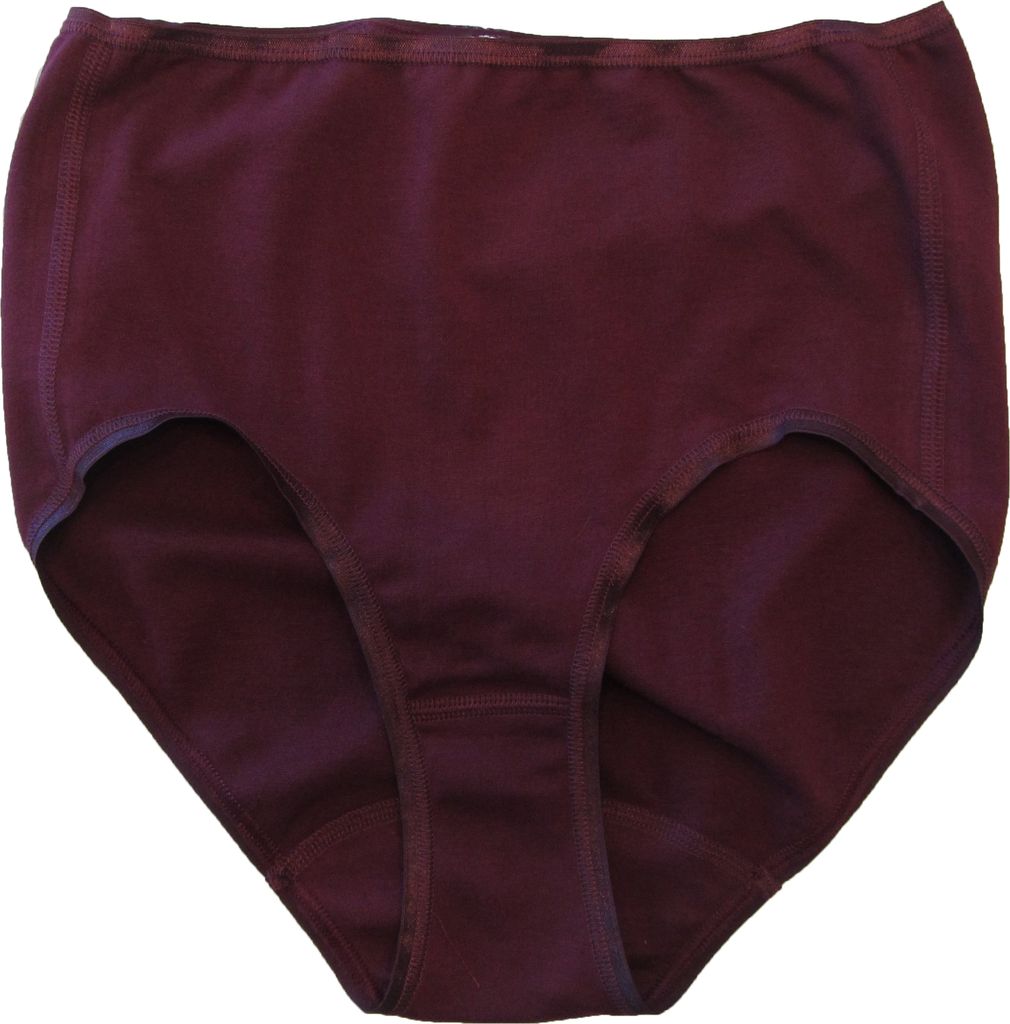 HERMKO 5011 Damen Taillenslip aus Baumwolle/Elasthan, Maxi-Schlüpfer , Farbe:bordeaux, Größe:40/42 (M)