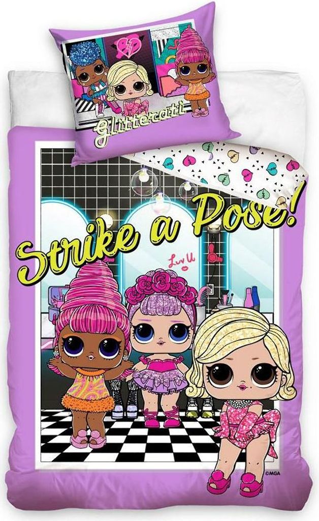 L.o.L. Surprise Bettbezug! Strike a Pose 140 x 200 cm Baumwolle
