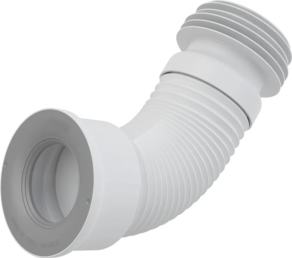 Raccord WC Souple Alcaplast A97 en Polypropylène Blanc Robuste 80mm