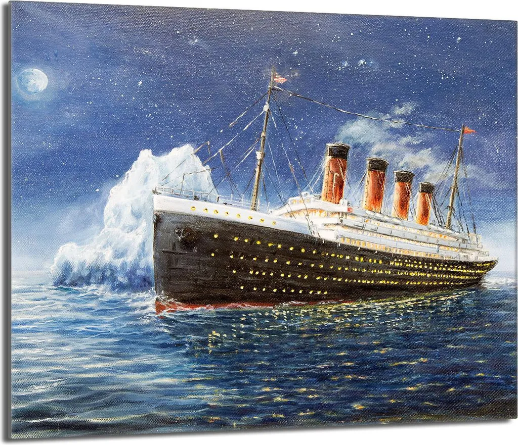 Copri Piano Cottura 60x52 in Vetro | Decorazione Titanic Sea Luxury