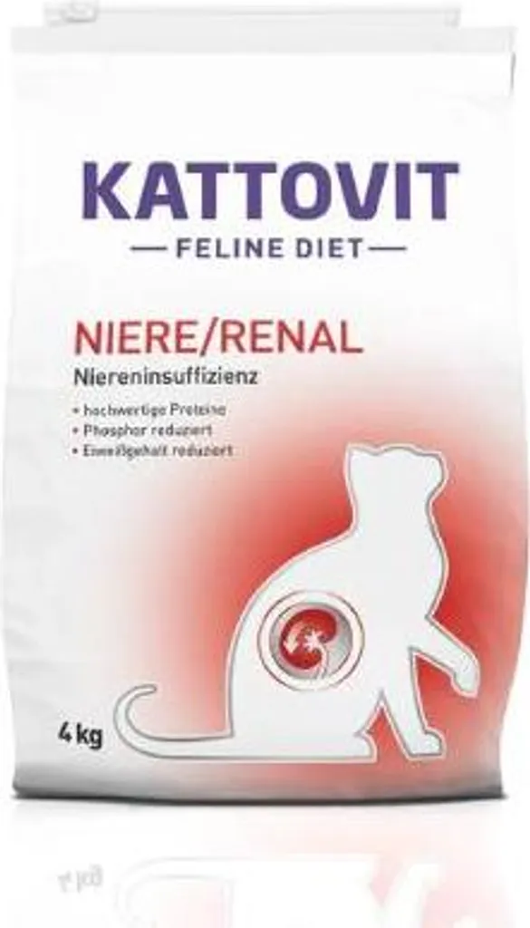 Alimentation Médicalisée pour Chat Kattovit Renal 4kg - Soutien des Reins