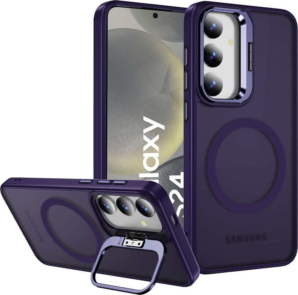 Hybrid Luxury Case für Samsung Galaxy S24 Hülle Magnetring für MagSafe Schutzhülle