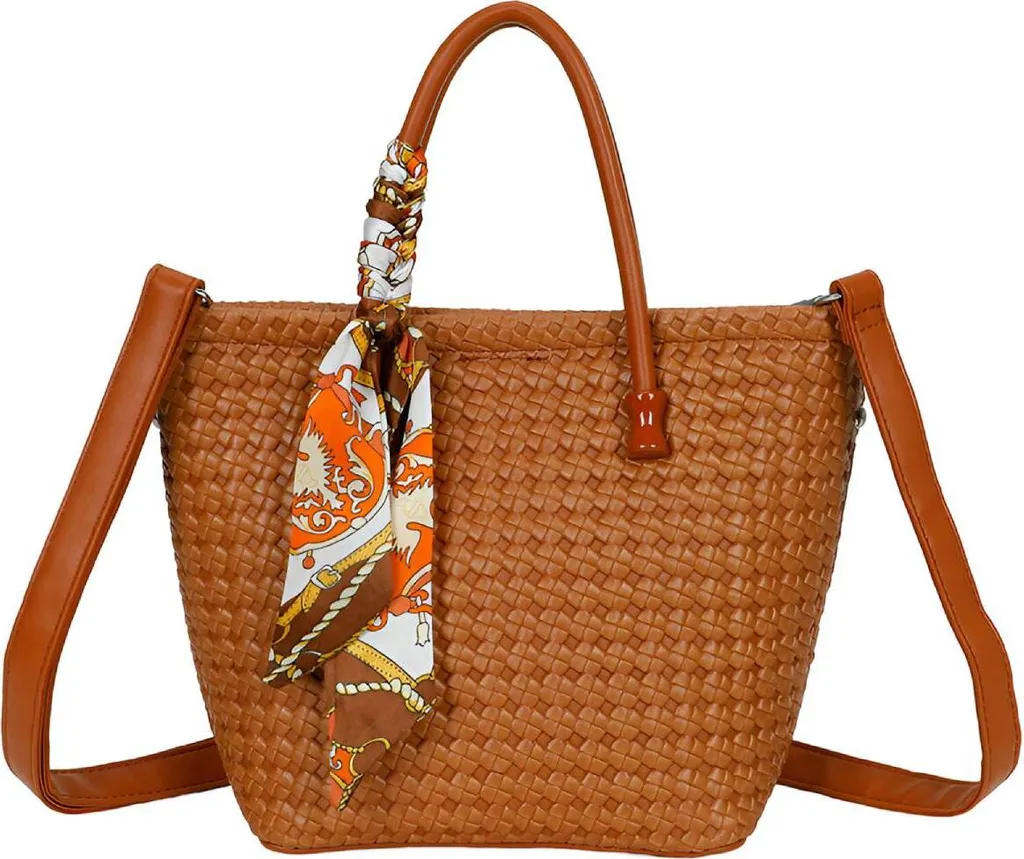 Sac à main marron spacieux contre le désordre, bandoulière femme